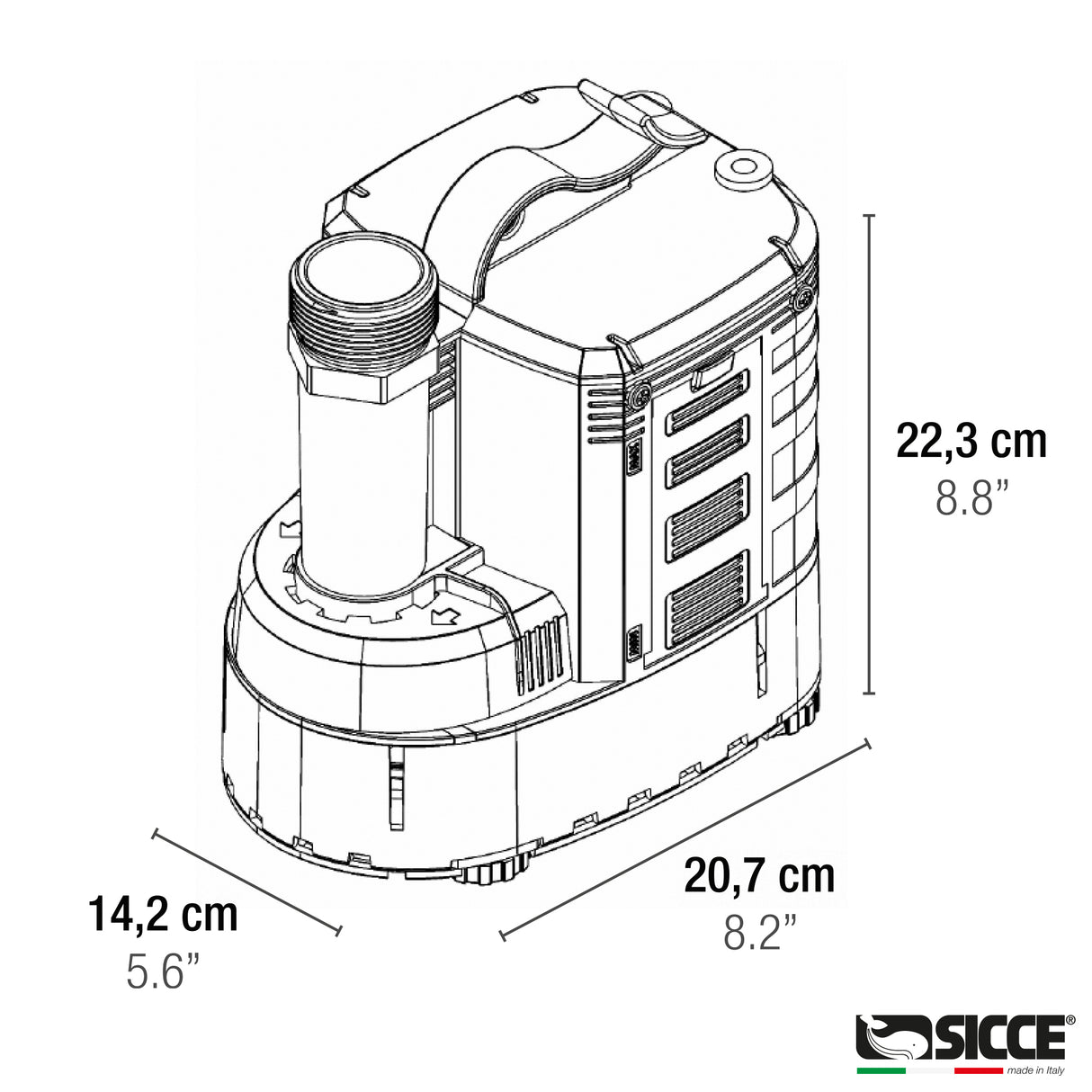 ULTRA-ZERO 9000 Utility Pump (2245 gph) - Sicce - Sicce