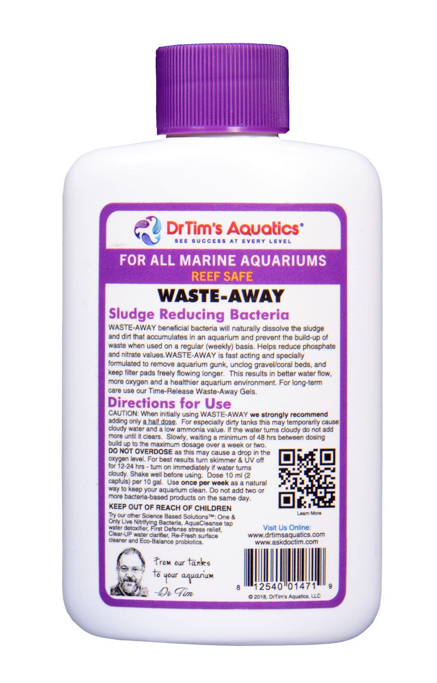 Waste-Away Natural Aquarium Cleaner for Reef Aquarium 4oz - Dr. Tim's