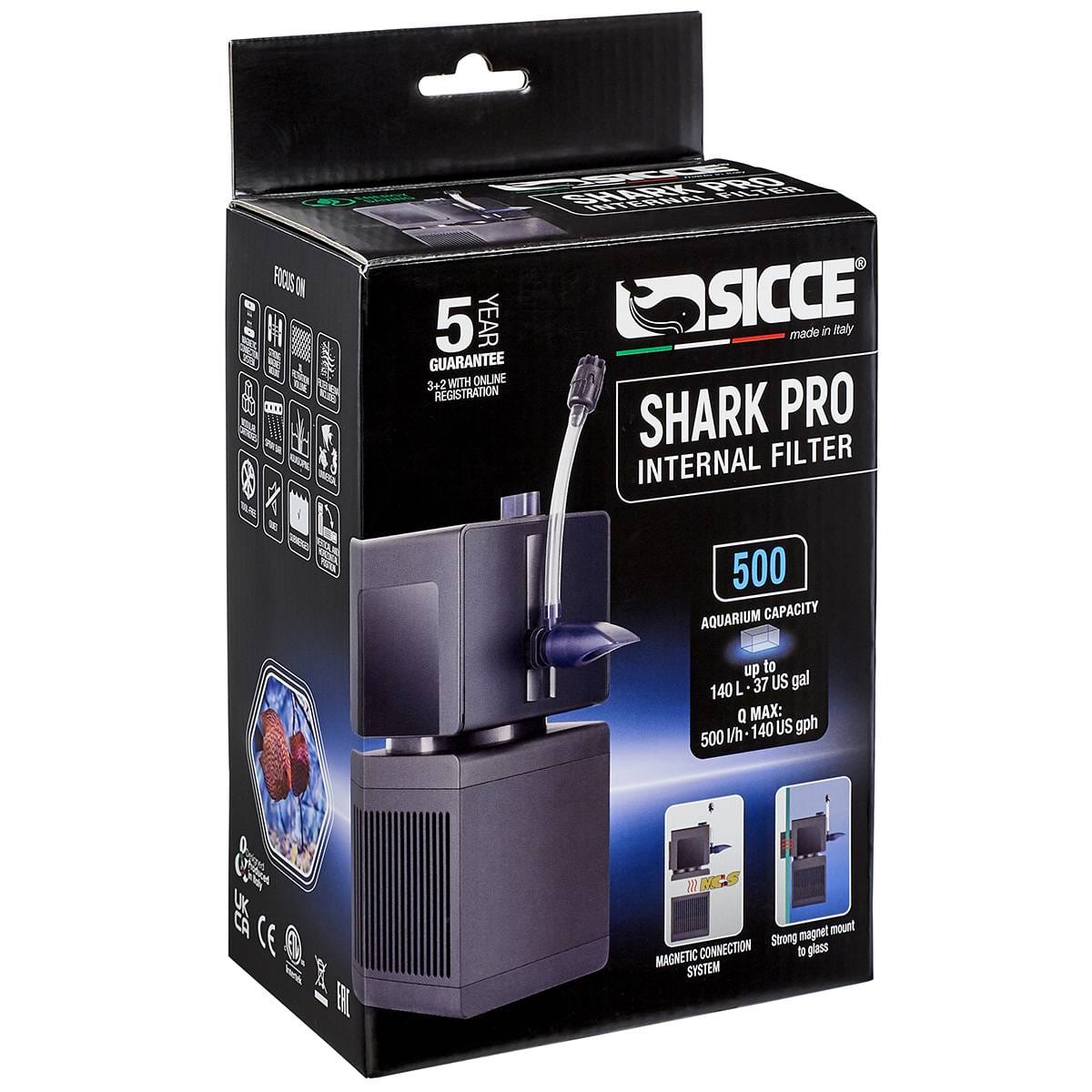 Shark PRO 500 Internal Filter (132 GPH) - Sicce