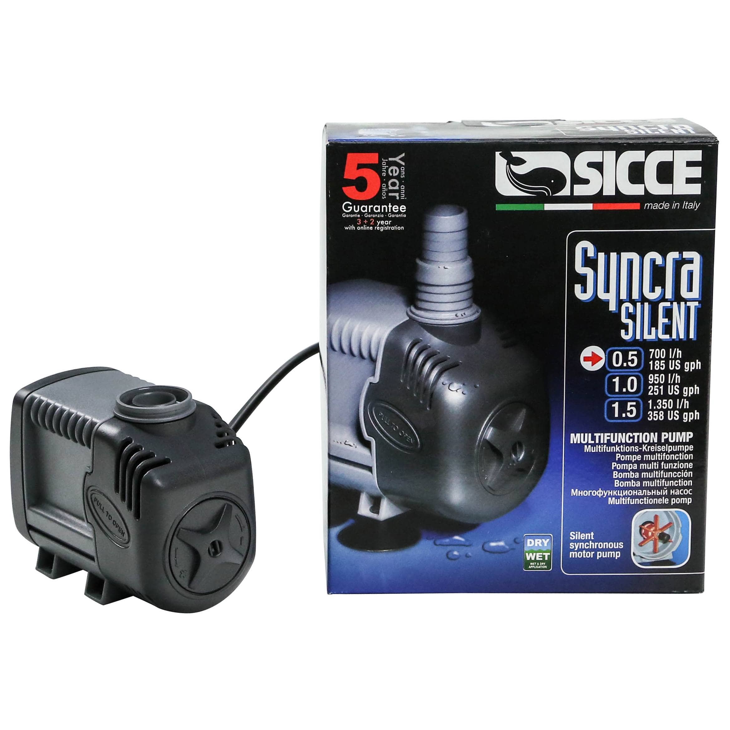 Syncra Silent 0.5 Pump (185 GPH) - Sicce – Top Shelf Aquatics