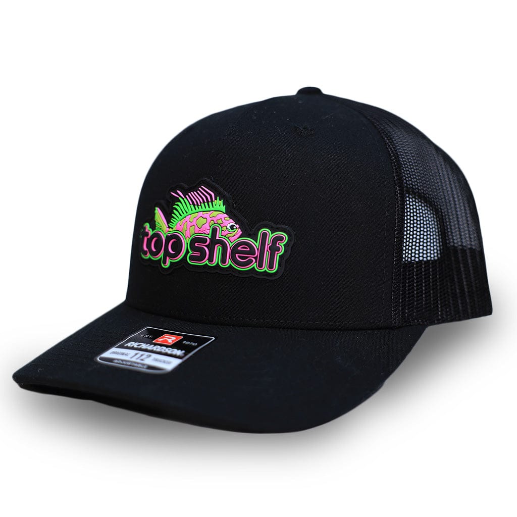 Blotched Anthias 5 Panel Hat Black
