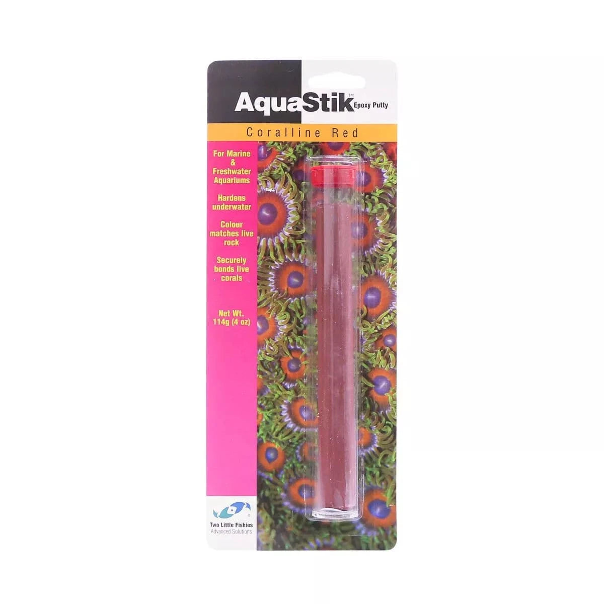 AquaStik Epoxy Putty - 4oz - Coralline Red - Two Little Fishies