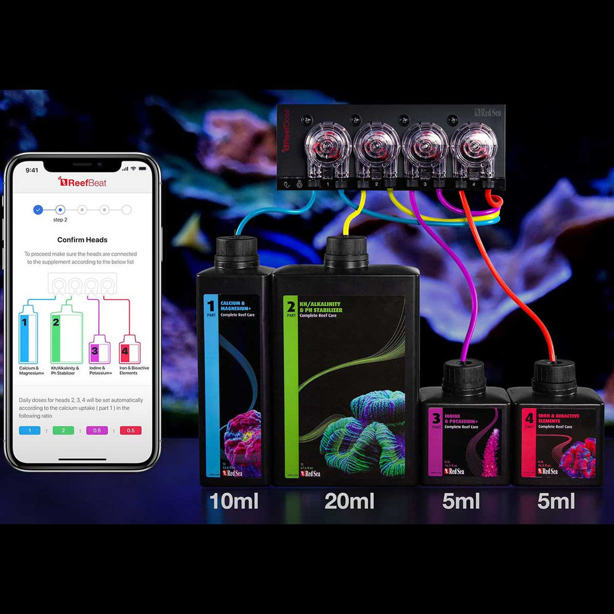 4-Part RCP Complete Reef Care Dosing System - Red Sea - Red Sea