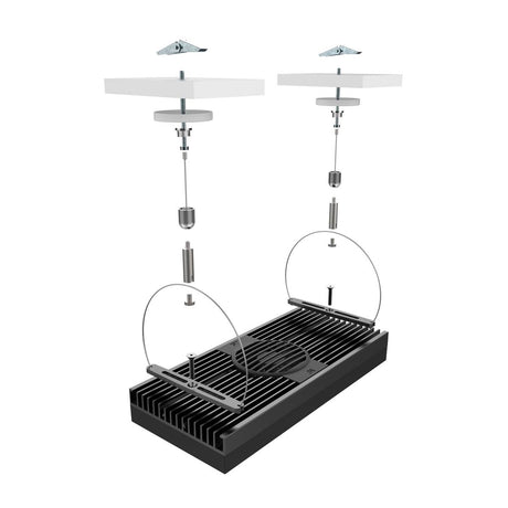 EXT Single Module Hanging Kit (Black) - Aqua Illumination - Aqua Illumination
