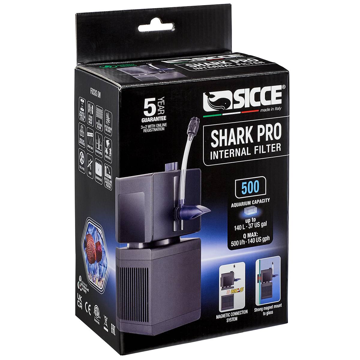 Shark PRO 500 Internal Filter (132 GPH) - Sicce - Sicce