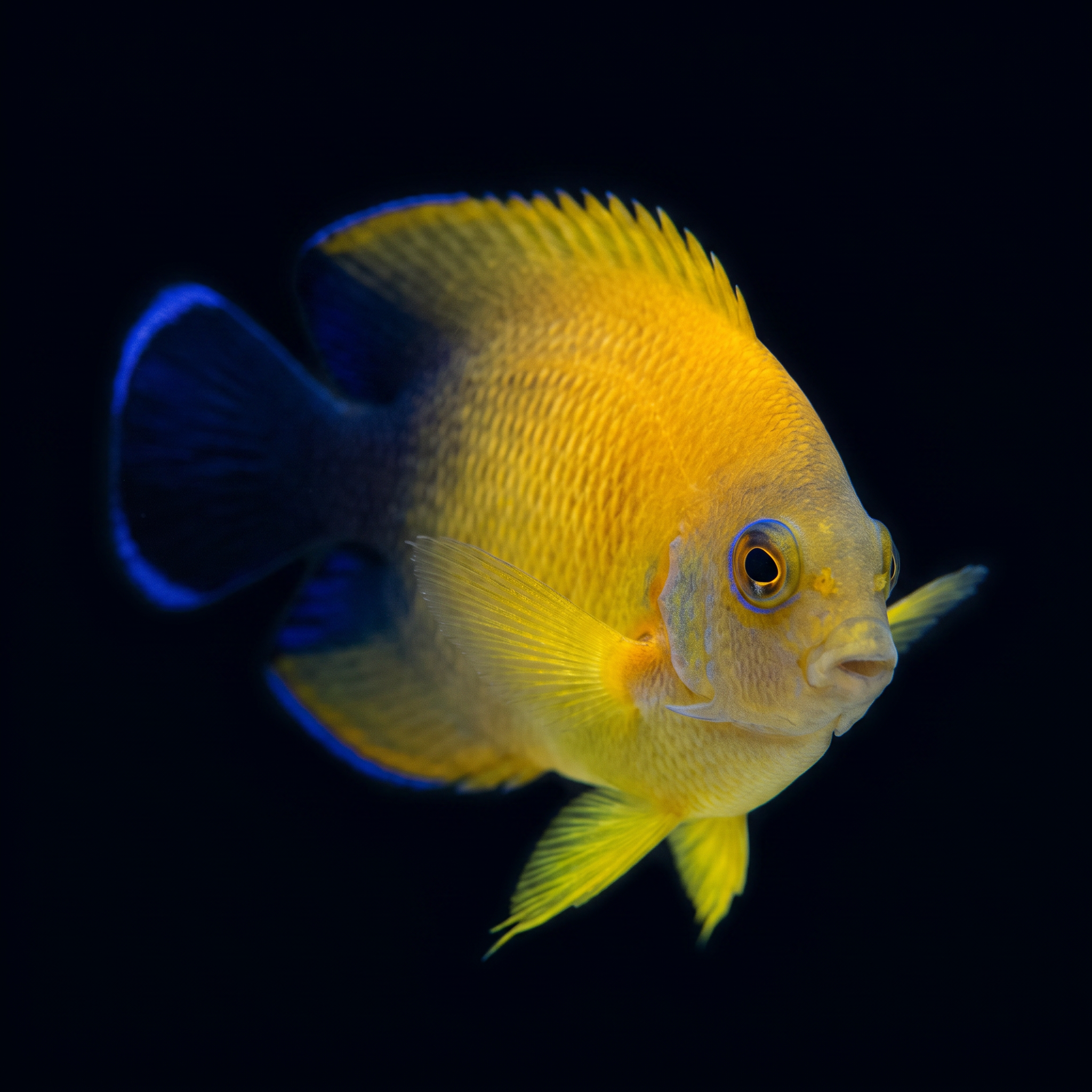 Blacktail Lemonpeel Angelfish - Centropyge flavissima x vrolicki