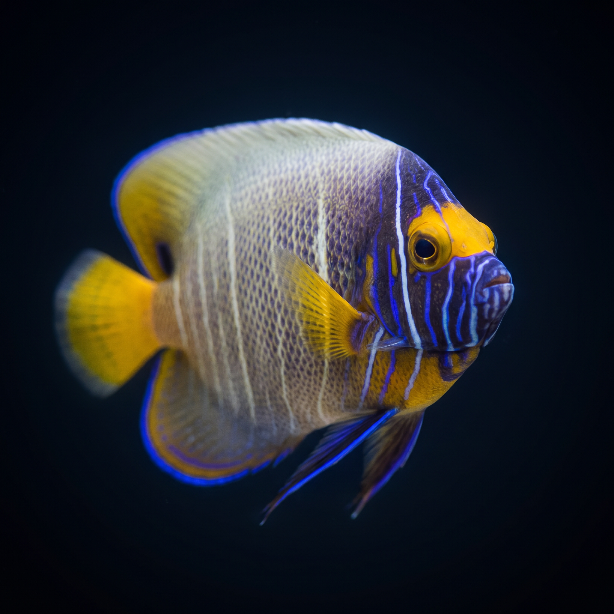 Blueface Angelfish - Changing - Pomacanthus xanthometopon