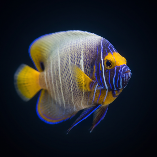 Blueface Angelfish - Changing