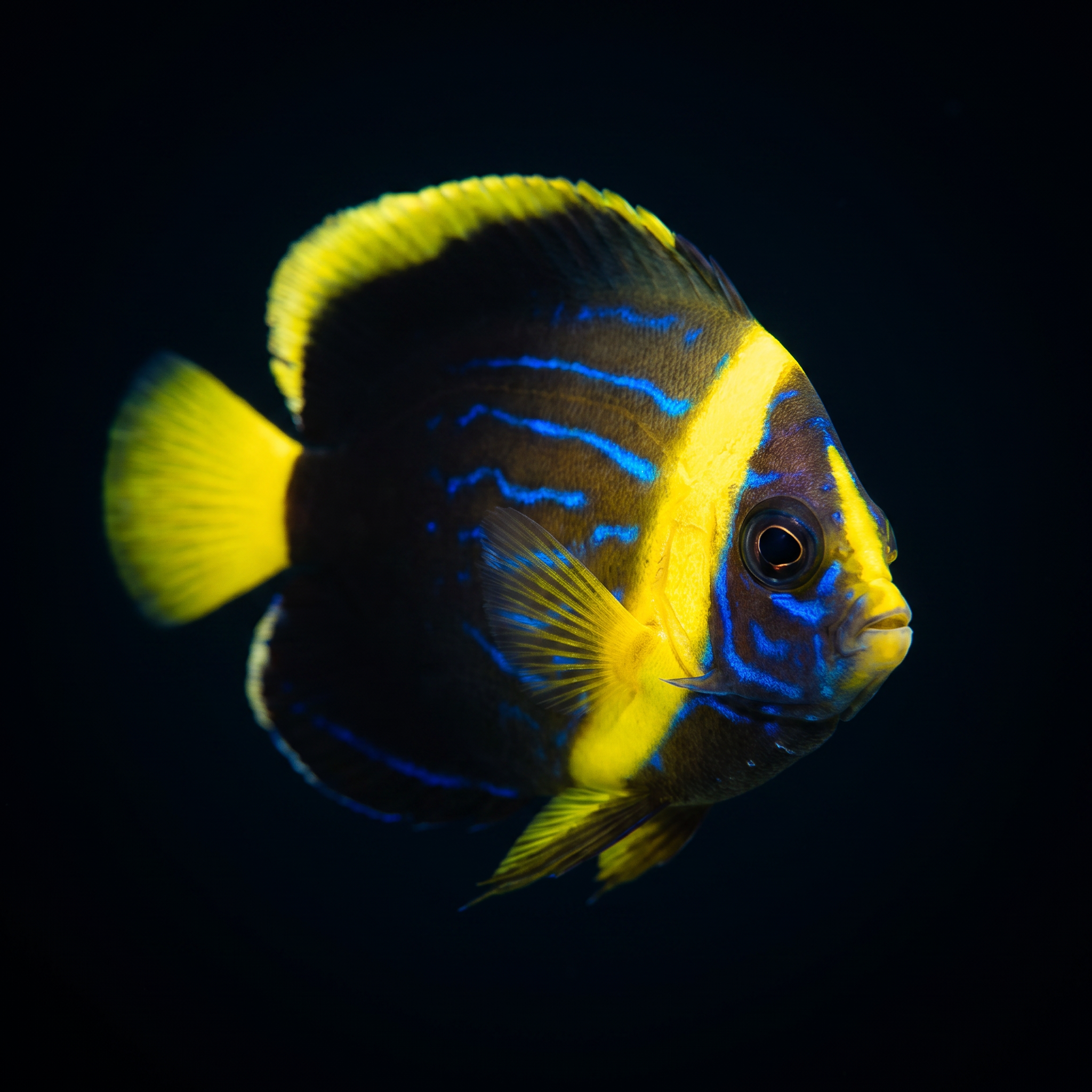 Blue Line Angelfish - Chaetodontoplus septentrionalis