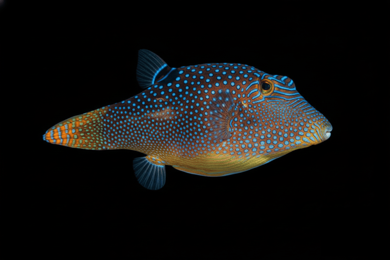 blue box puffer fish Burr Pufferfish Aquatic Collection Aquarium This Pufferfish Spotted Box Puffer Fish |