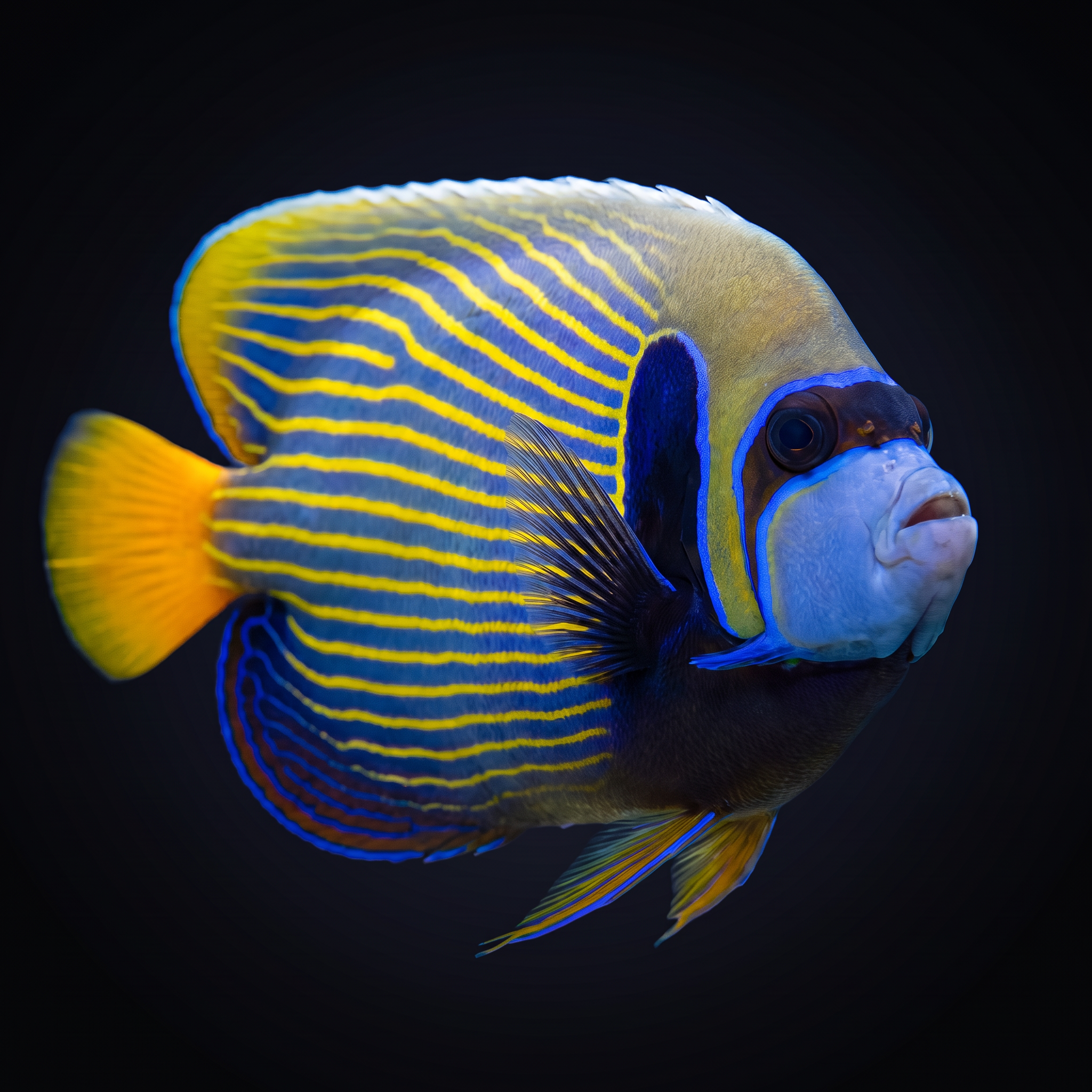 Emperor Angelfish - Orangetail - Red Sea - Pomacanthus imperator