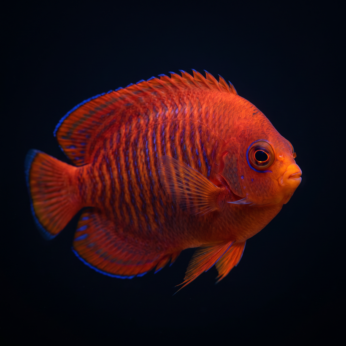 Golden Red Aurantia Angelfish