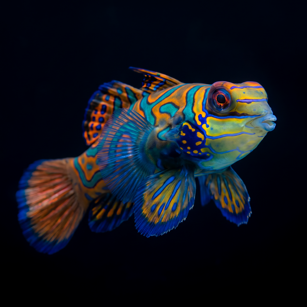 Green Mandarin Dragonet saltwater fish care guide