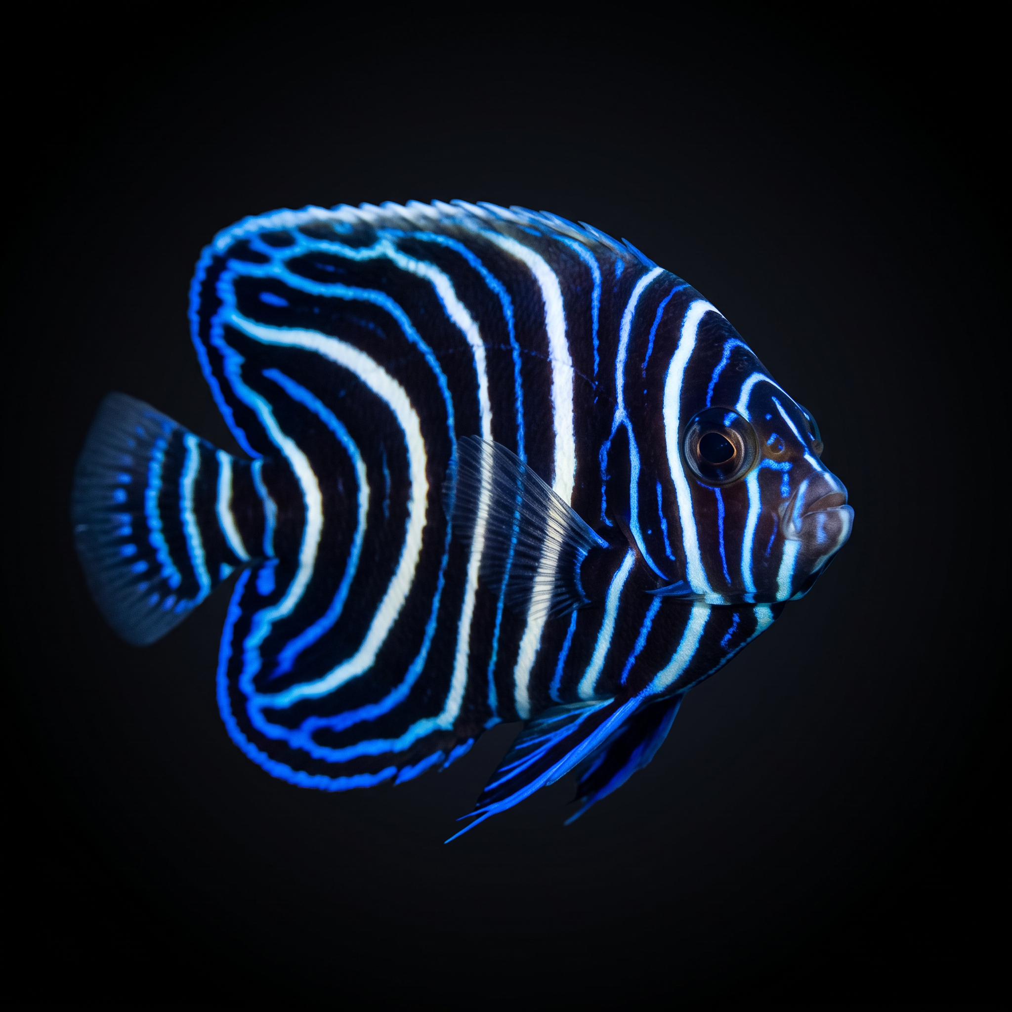 Koran Angelfish - Juvenile - Pomacanthus semicirculatus