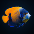 Majestic Blue Girdled Angelfish - Pomacanthus navarchus