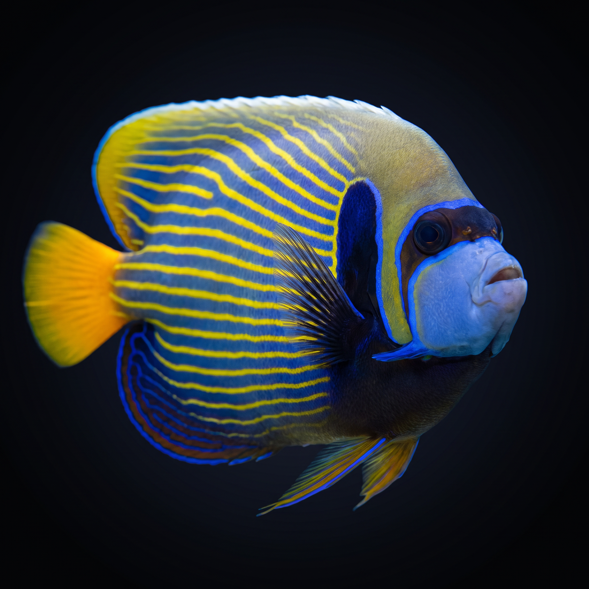 Emperor Angelfish - Orangetail - Xmas Is. - Pomacanthus imperator