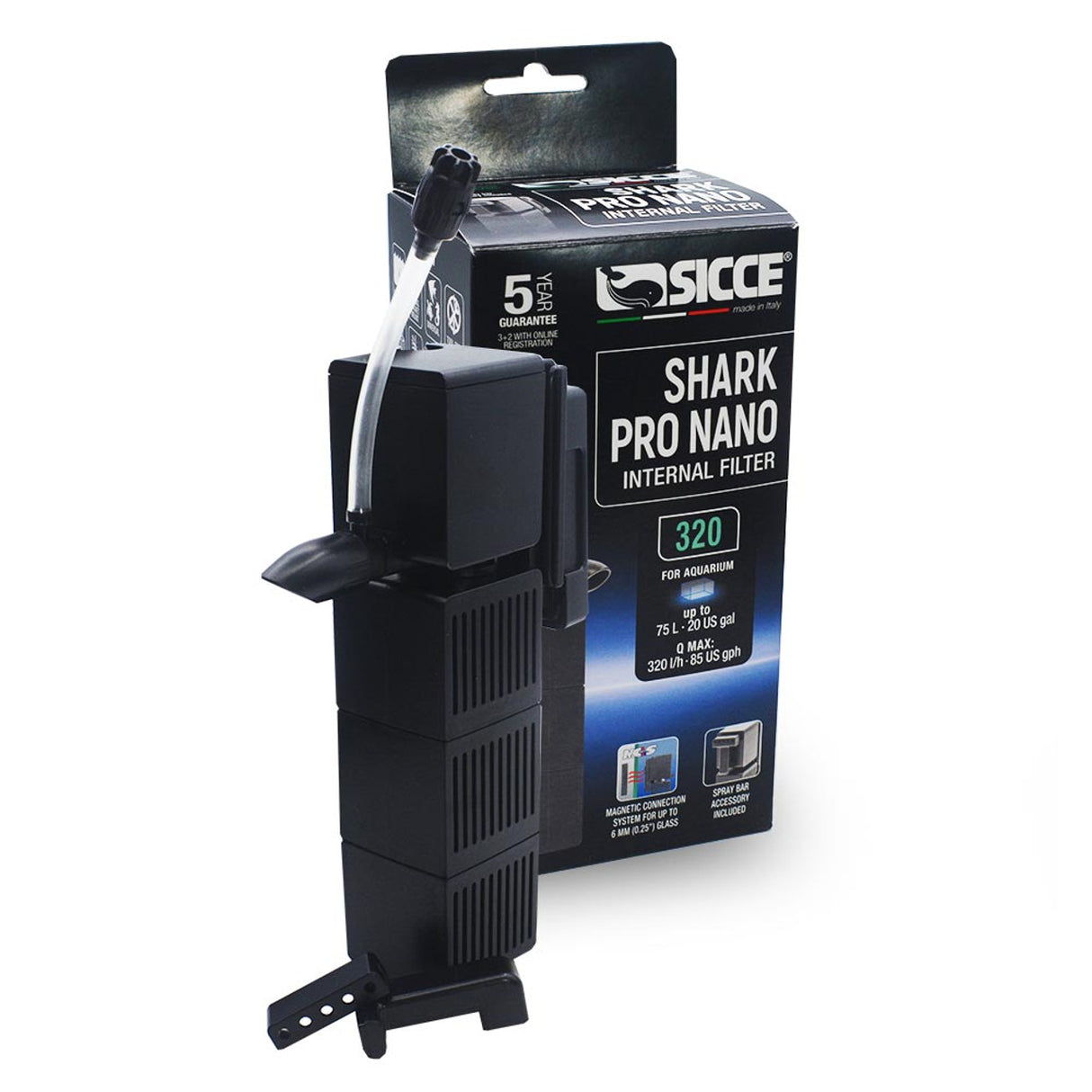 Shark PRO Nano 320 Internal Filter (85 GPH) - Sicce