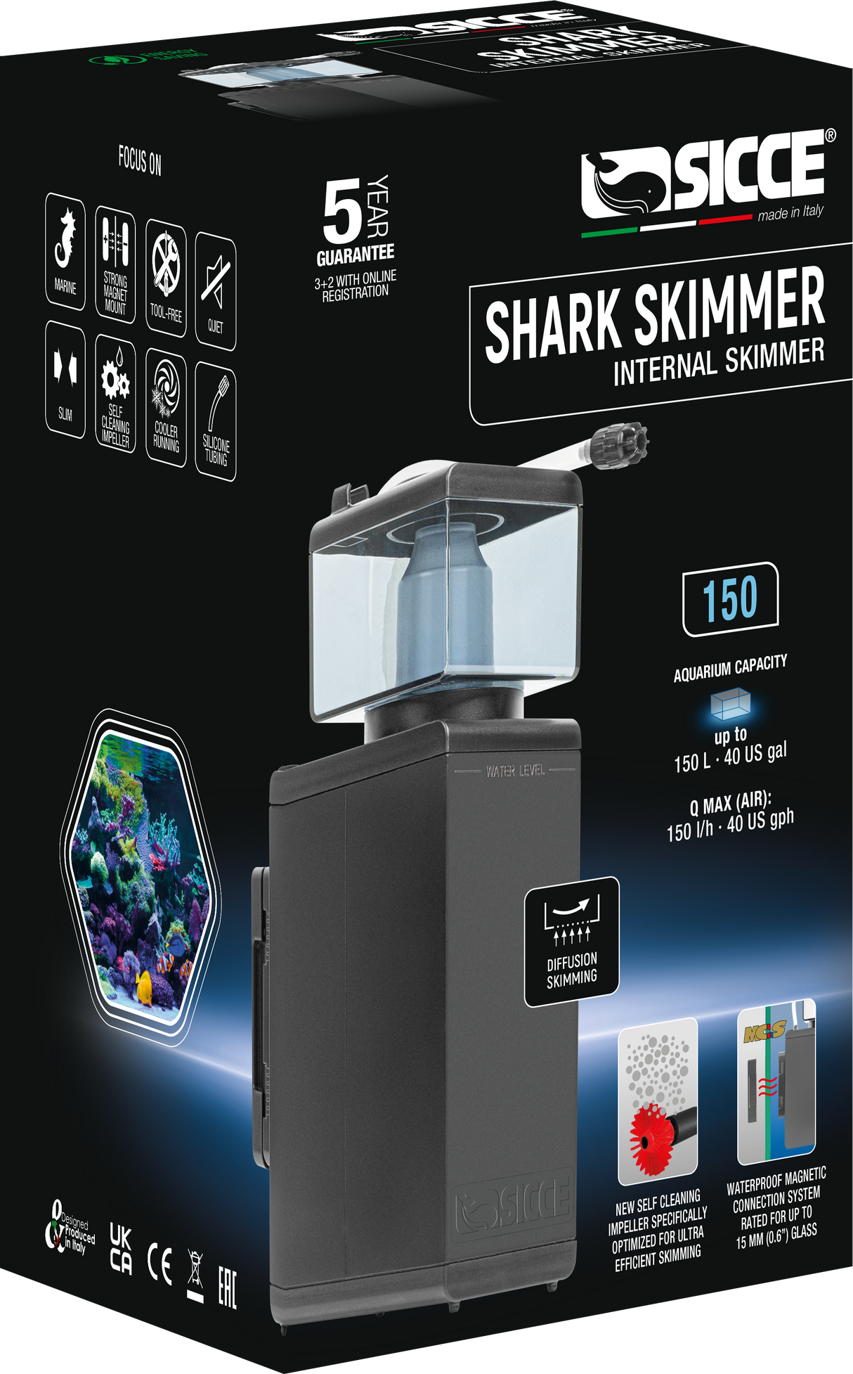 Shark Skimmer 150 Internal Filter - Sicce