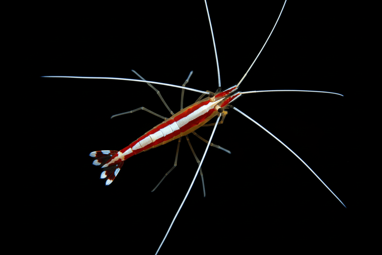 Skunk Cleaner Shrimp saltwater fish care guide