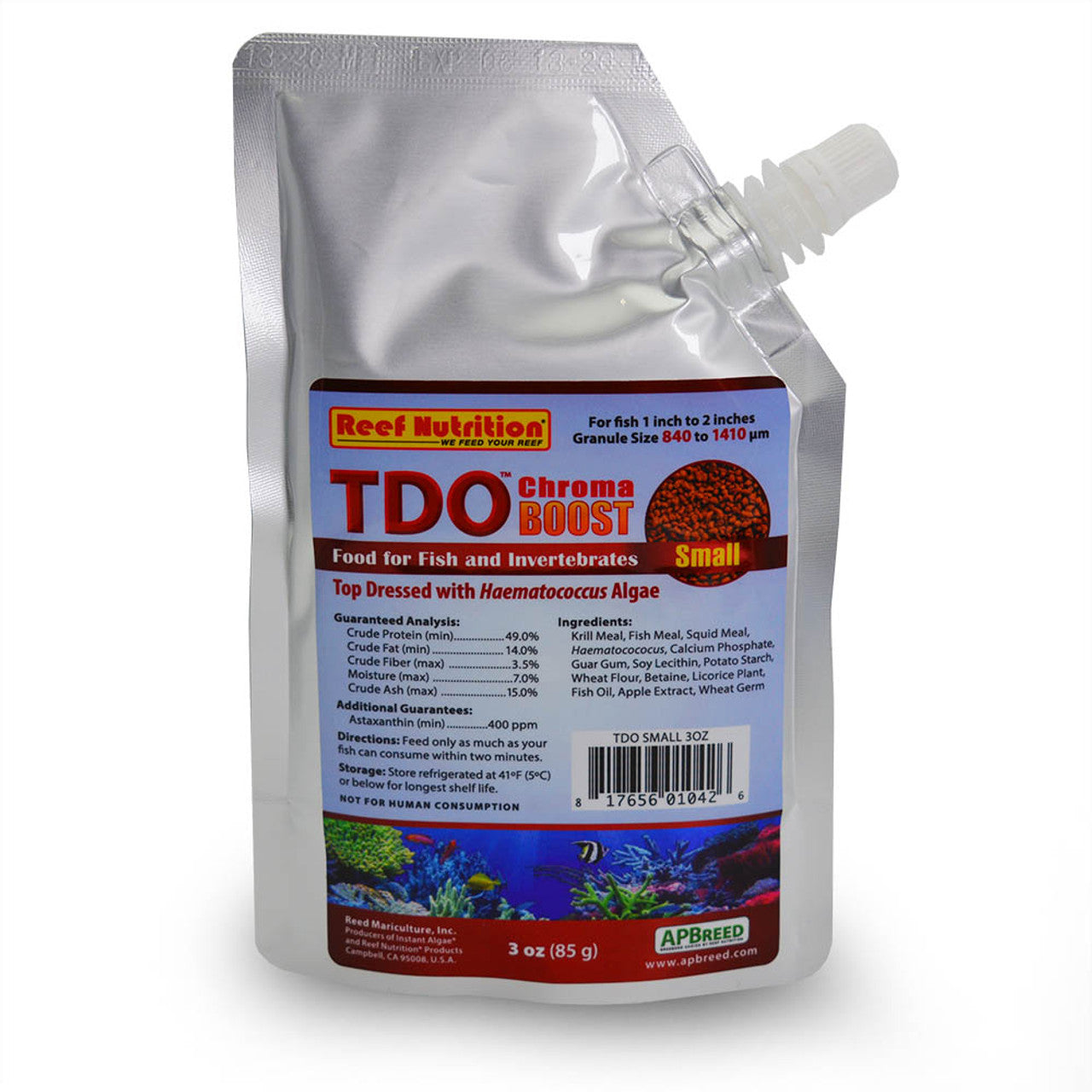 TDO-C2 Chroma BOOST Fish Food - Reef Nutrition