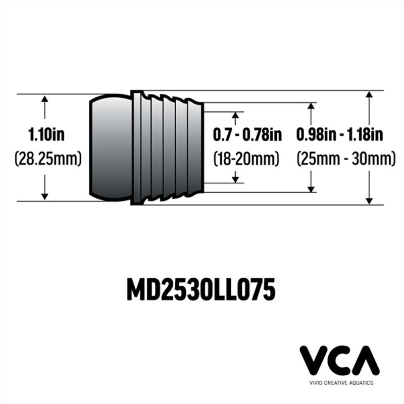 25-30mm Pipe Socket to 3/4" Loc-Line Multidapter - VCA