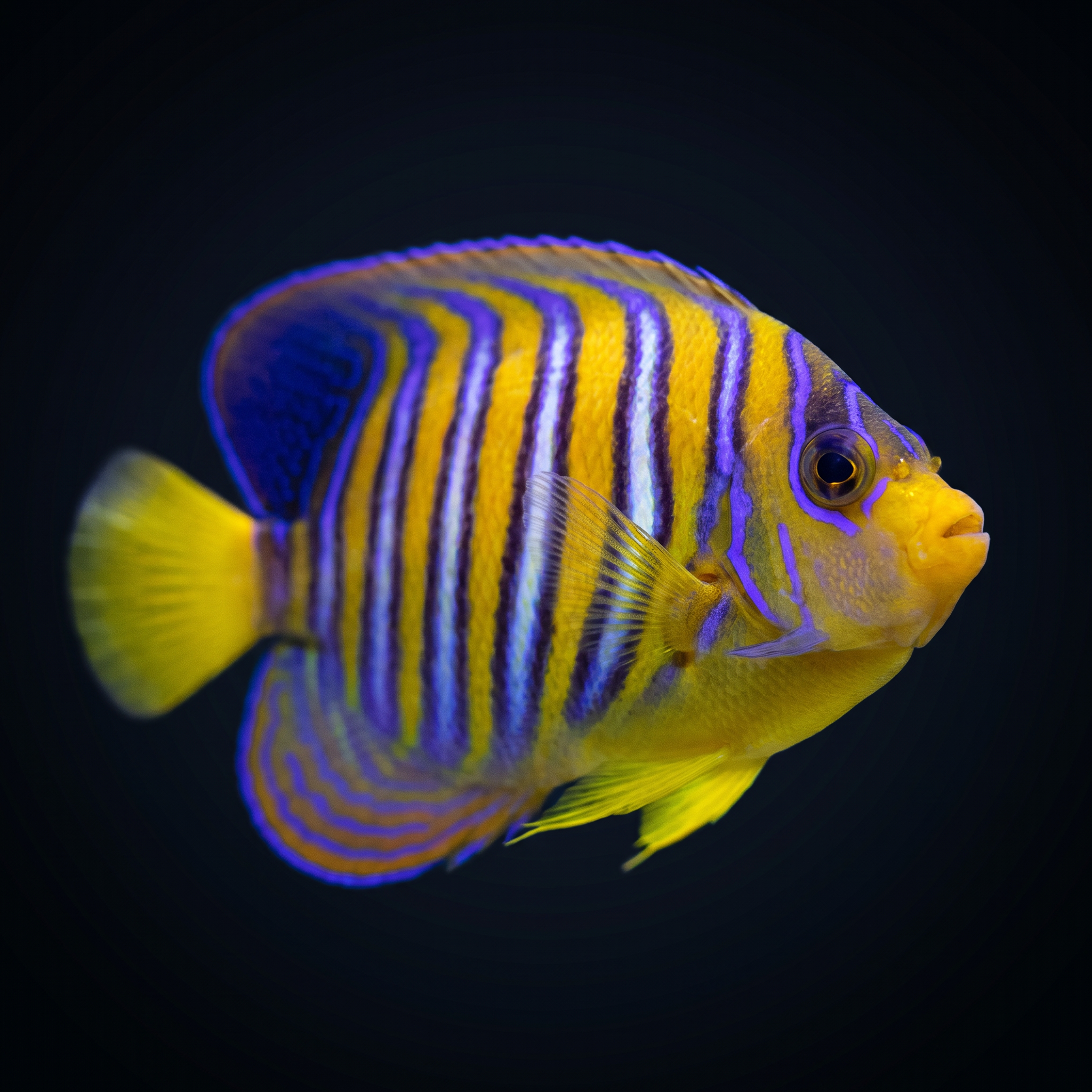 Regal Angelfish - Yellow Belly - Pygoplites diacanthus