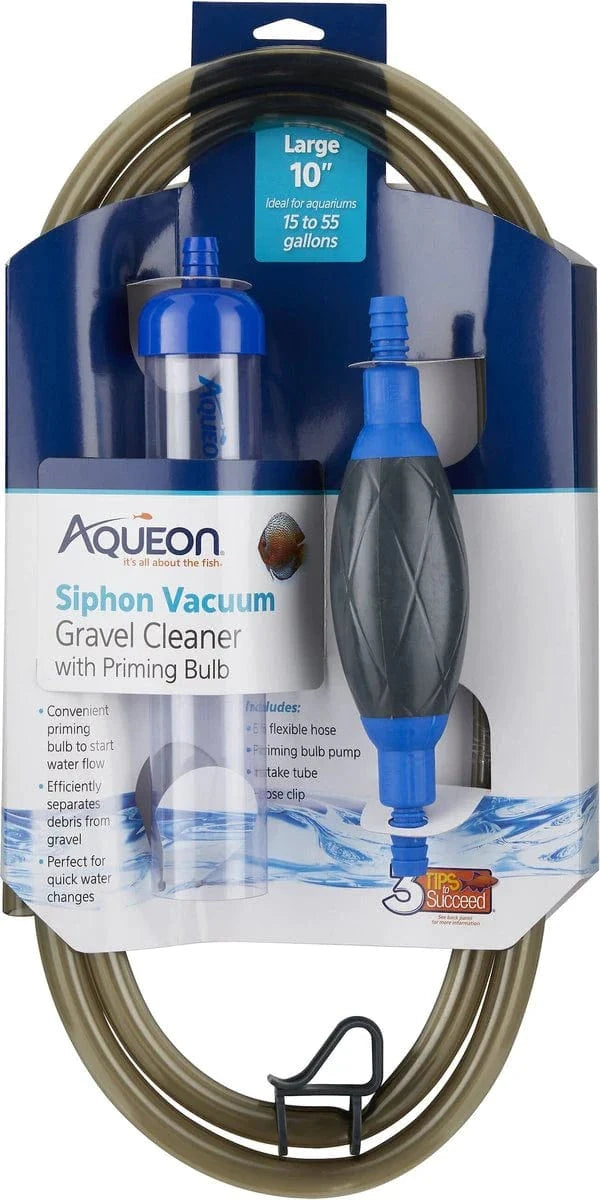 Siphon Vacuum with Priming Bulb Aquarium Gravel Cleaner - 10" - Aqueon