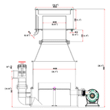 SRO-8000EXT Light Commercial Protein Skimmer