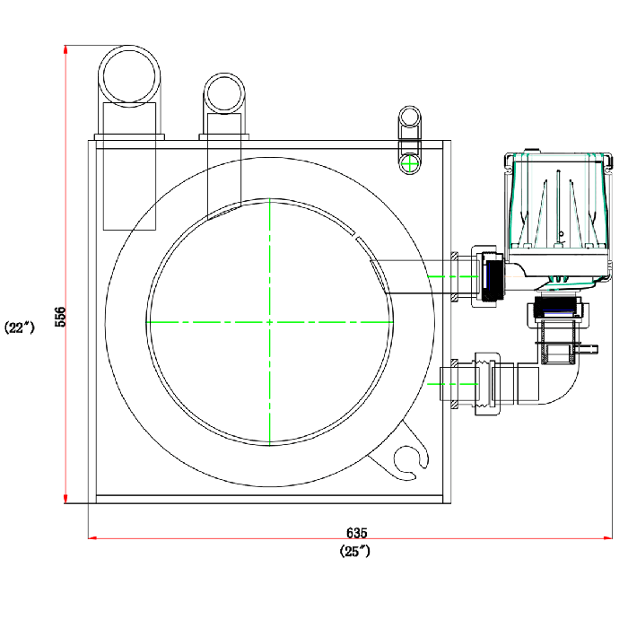 SRO-8000EXT Light Commercial Protein Skimmer