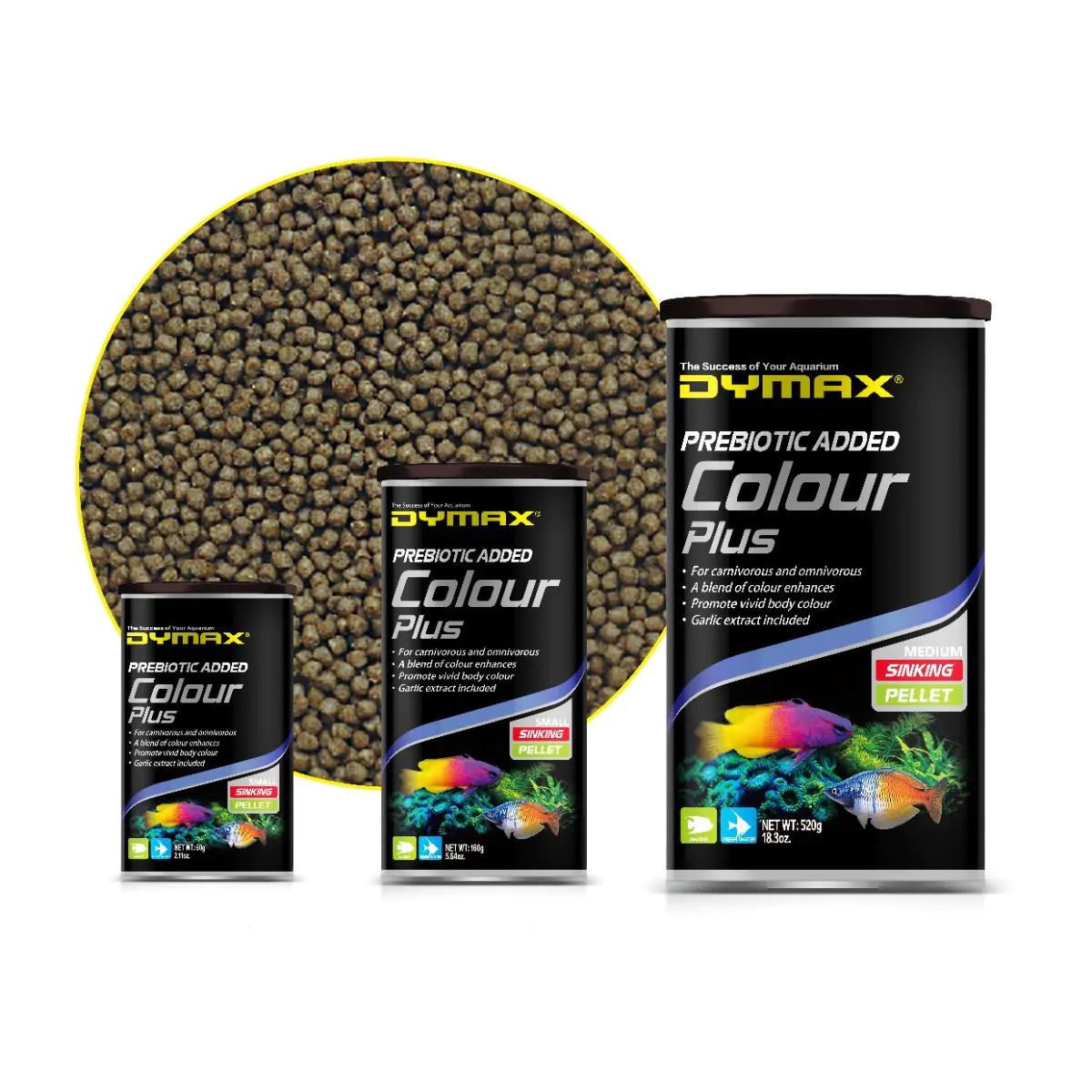 Marine Colour Plus Pellet Food - Dymax