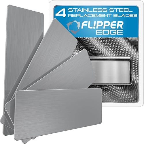 EDGE Aquarium Algae Cleaner - Replacement Blades - Flipper Standard / Glass (4 Pack)