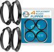 Pico 2 in 1 Aquarium Magnet Cleaner Replacement Blades 4 Pack - Flipper