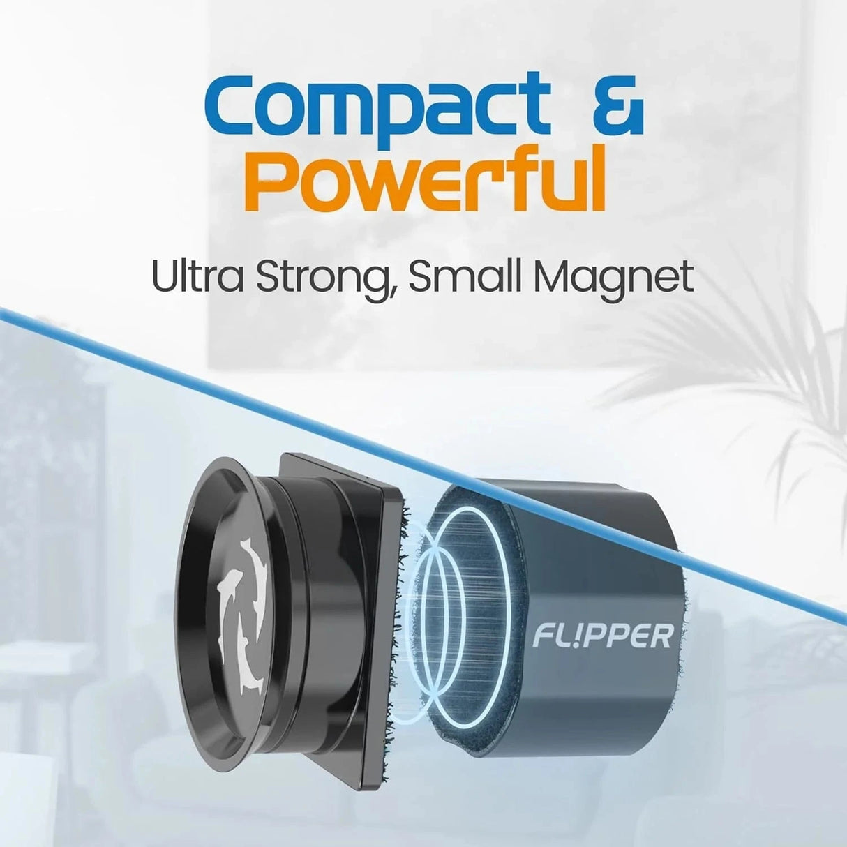 Pico Black 2-in-1 Aquarium Magnet Cleaner - Flipper