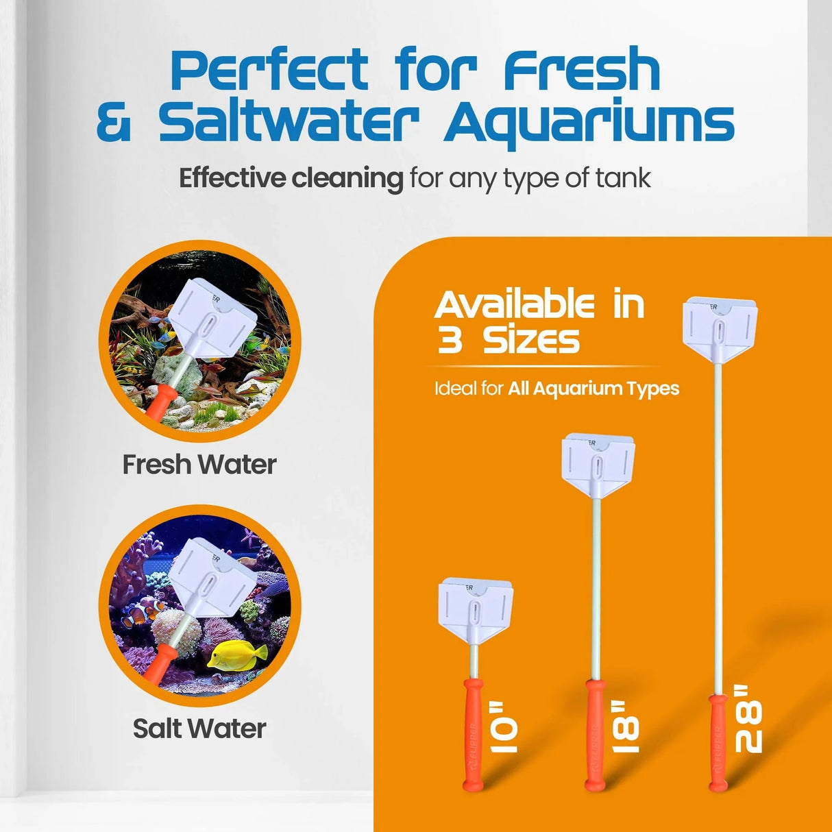 Platinum Aquarium Algae Scraper - Flipper