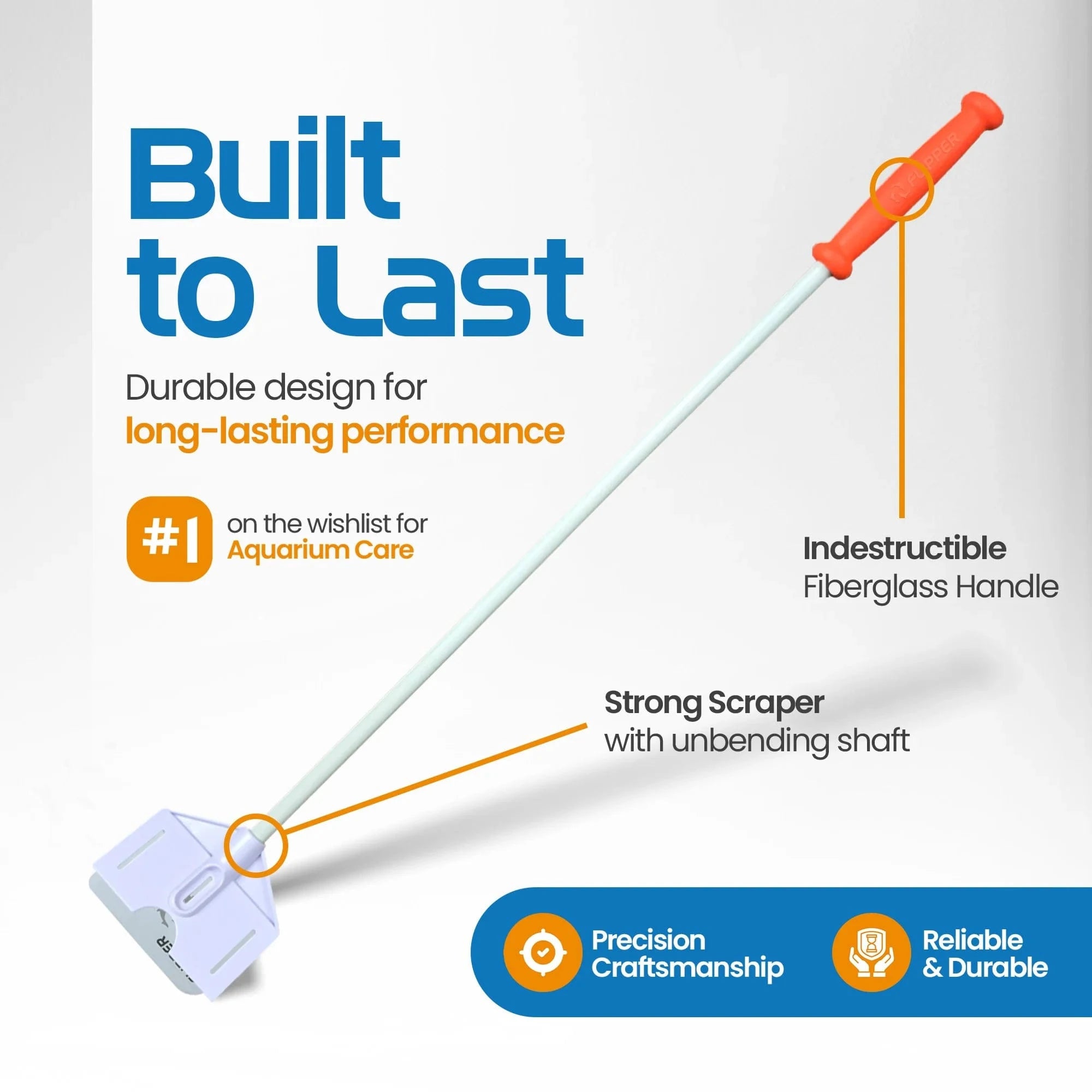 Platinum Aquarium Algae Scraper - Flipper