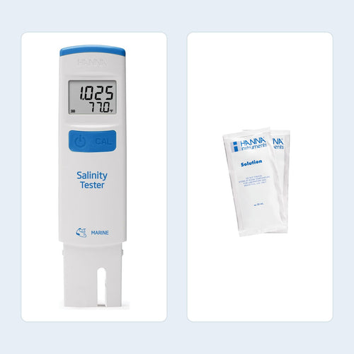 Marine Salinity Tester + Calibration Bundle - Hanna Instruments