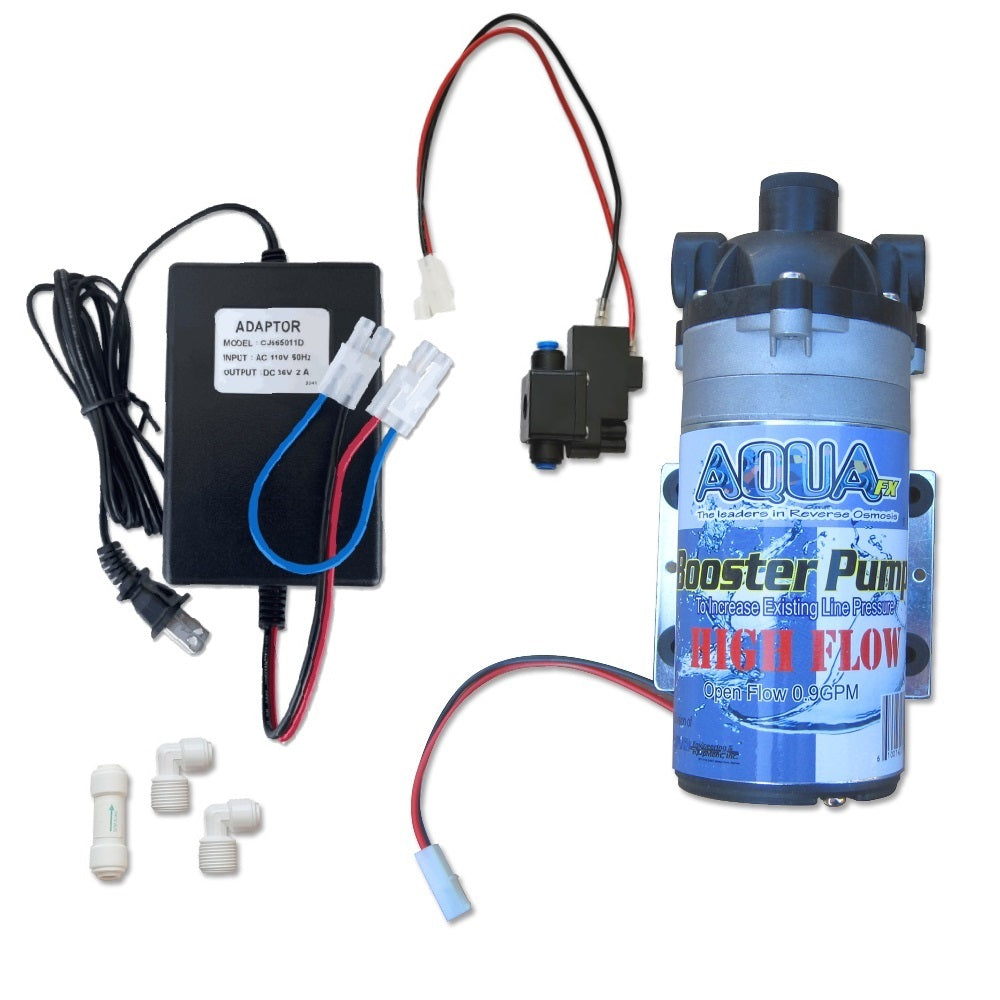 RO Booster Pump Kit - High Flow (300 GPD) - High Flow Kit - AquaFX