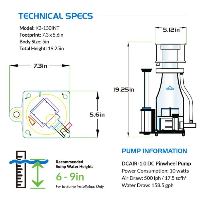 K3-130 Protein Skimmer - IceCap