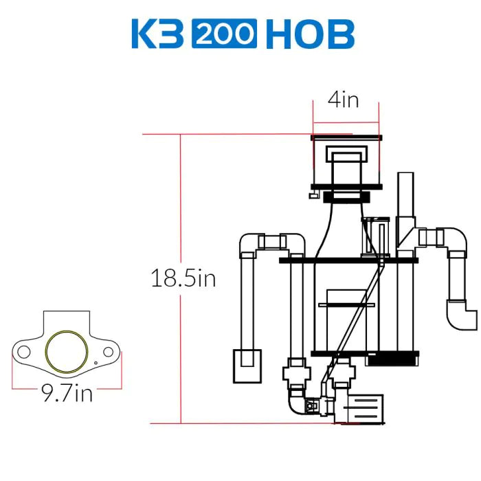 IceCap K3 200 HOB Protein Skimmer