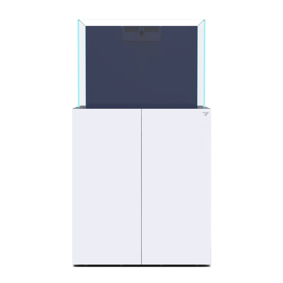 Nyos OPUS G2 250 Pro-Line reef aquarium on white cabinet, front view