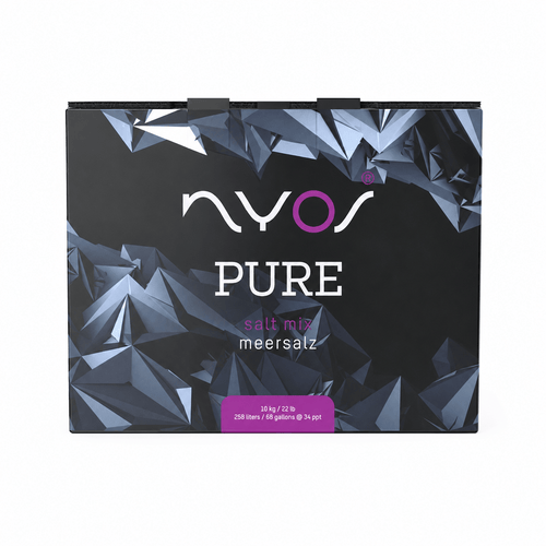 Nyos PURE reef salt mix 10 kg, mixes about 68 gallons of saltwater