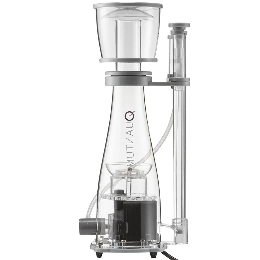 Nyos Quantum 120 protein skimmer, side view with water-level standpipe
