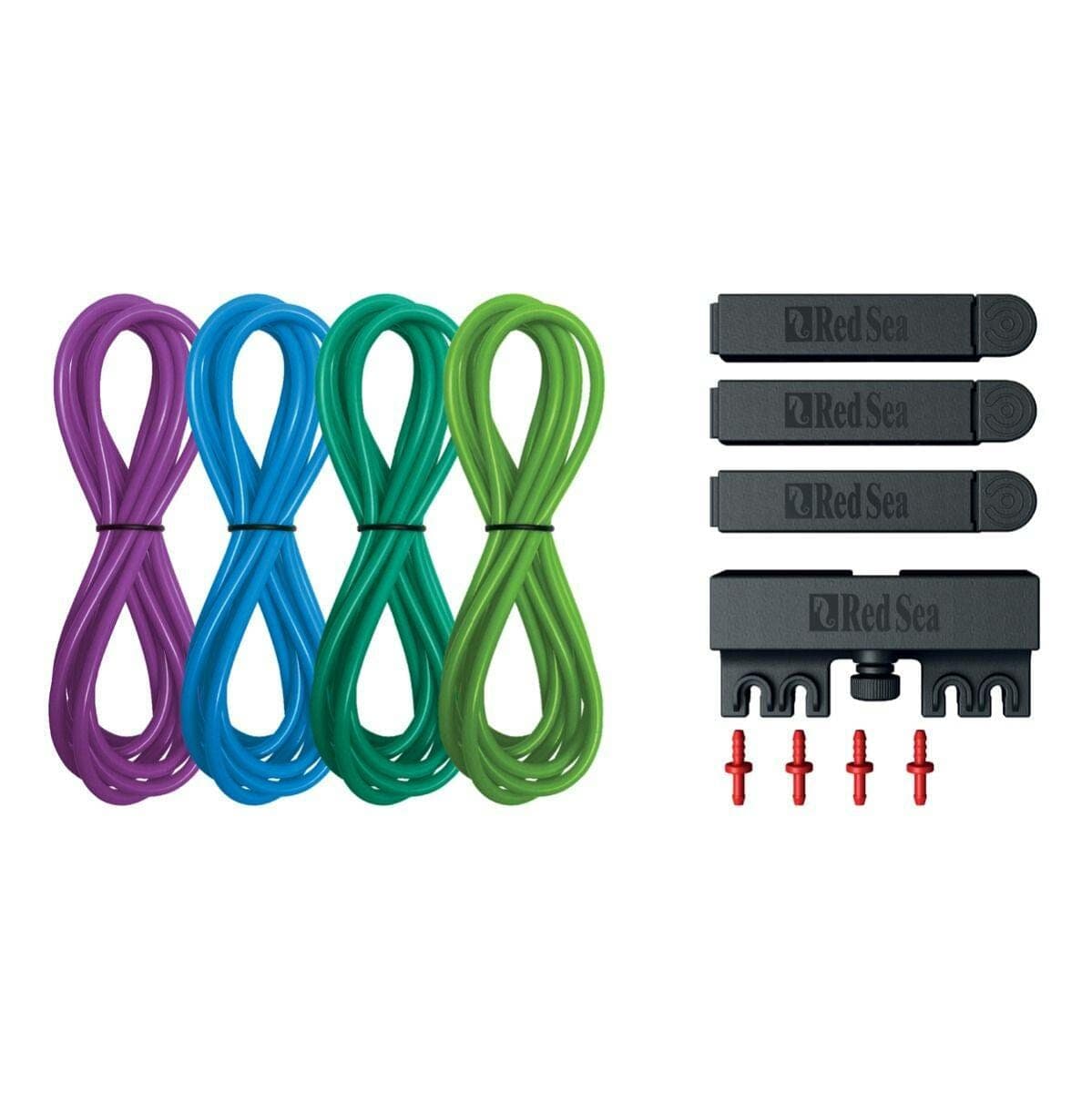 水槽用品 RedSea ReefDose4 & Deluxe4-colortubekit ReefDose Deluxe 4-Color Tubing & Accessories Kit - Blue-Green Kit