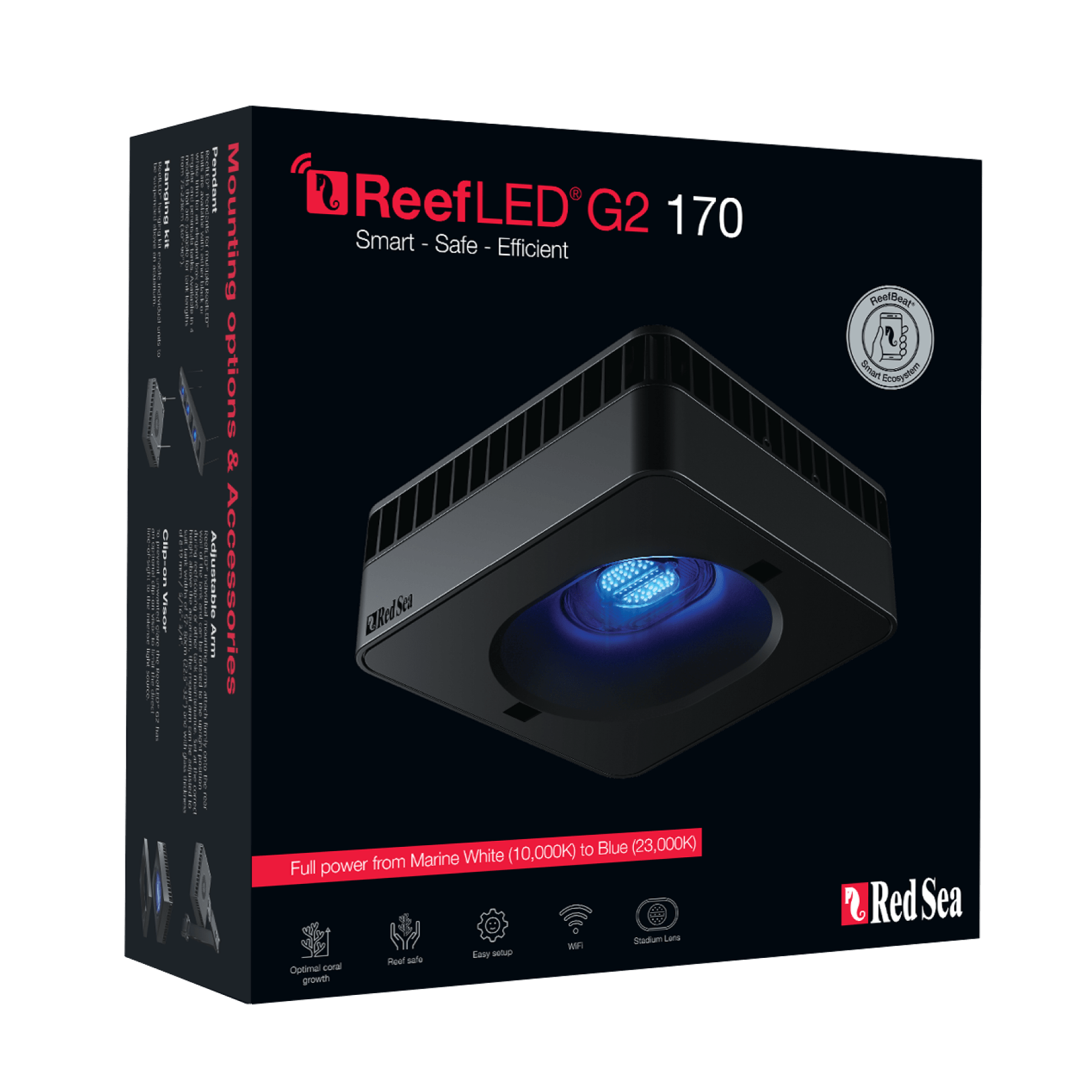 ReefLED G2 170 LED Light Fixture - Red Sea – Top Shelf Aquatics ReefLED G2 170 LED Light Fixture - Red Sea – Top Shelf Aquatics