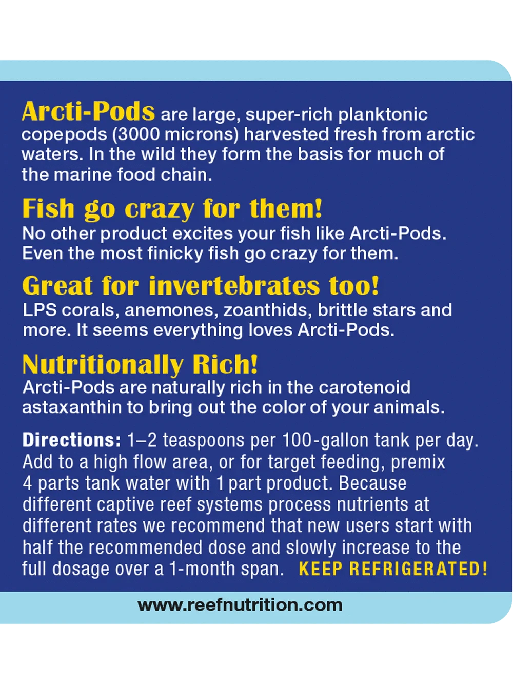 Arcti-Pods - Reef Nutrition
