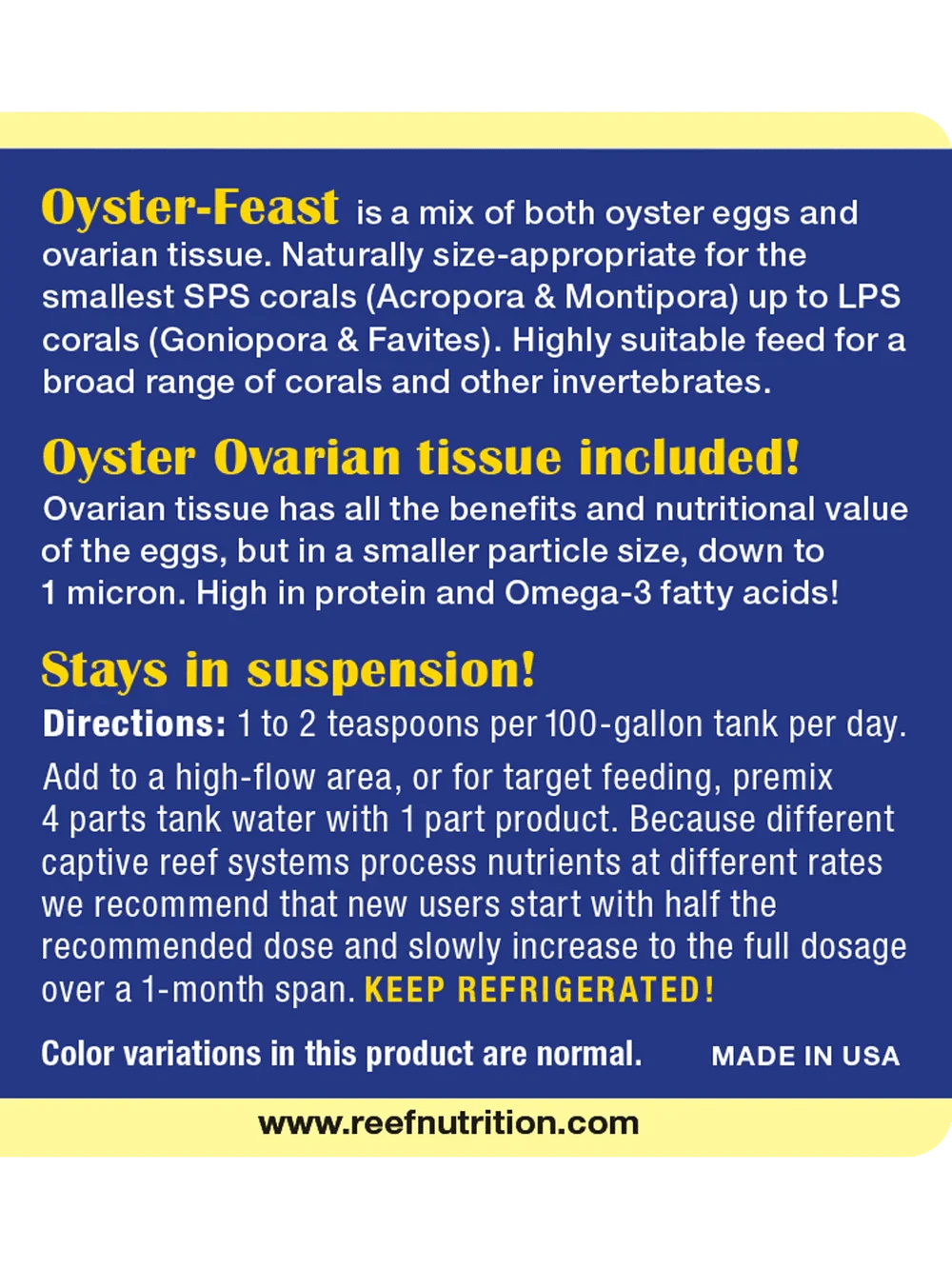 Oyster-Feast - Reef Nutrition