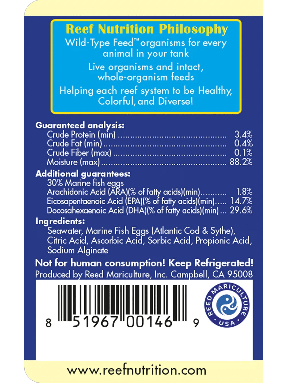 R.O.E. (Real Oceanic Eggs) - Reef Nutrition