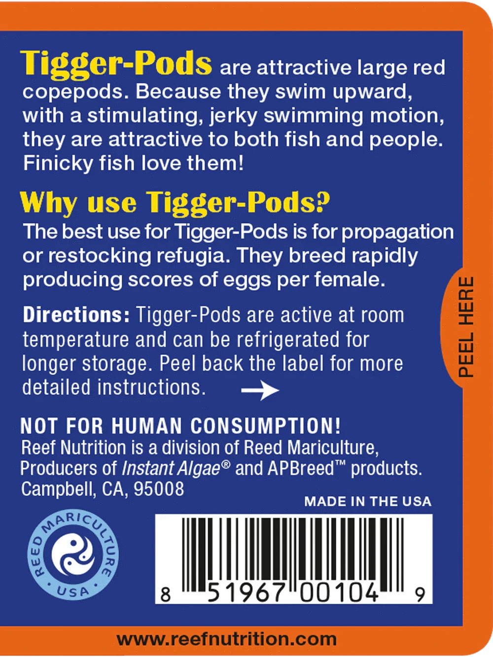 Tigger-Pods - 6oz - Reef Nutrition