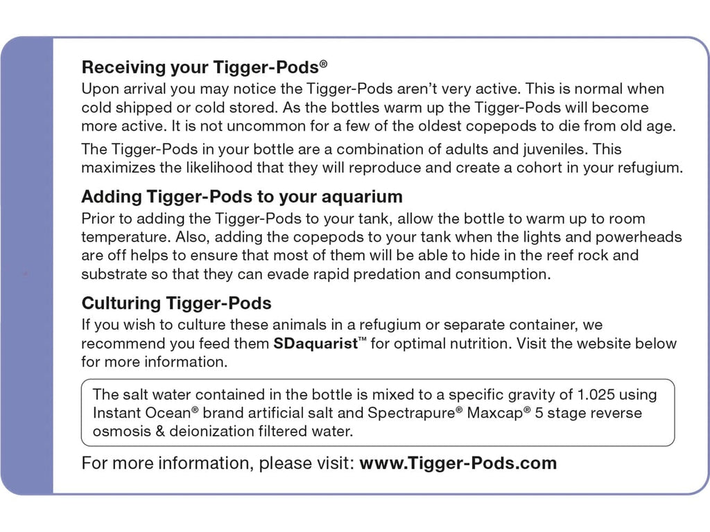 Tigger-Pods - 6oz - Reef Nutrition