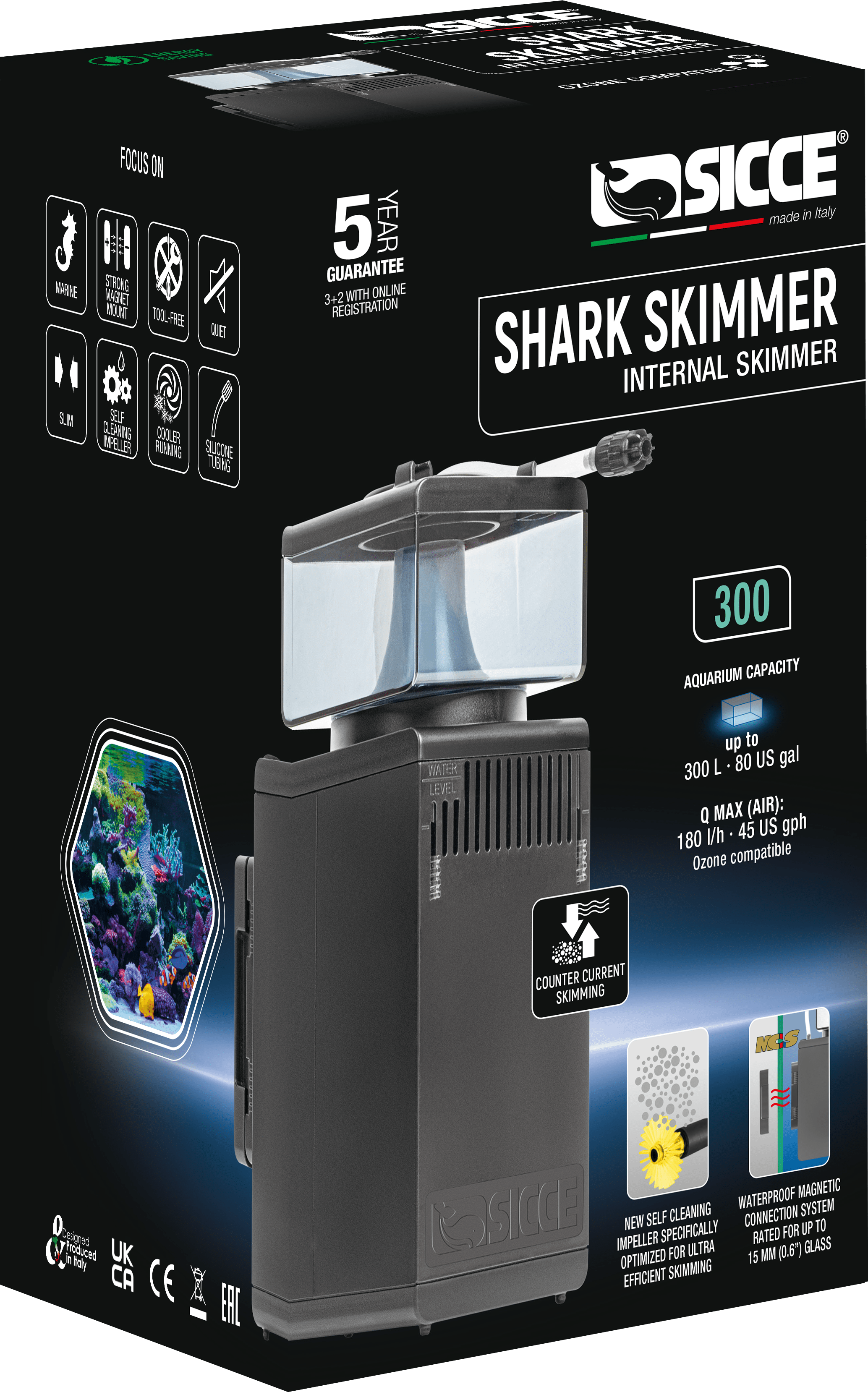Shark Skimmer 300 Internal Filter - Sicce – Top Shelf Aquatics Shark Skimmer 300 Internal Filter - Sicce – Top Shelf Aquatics